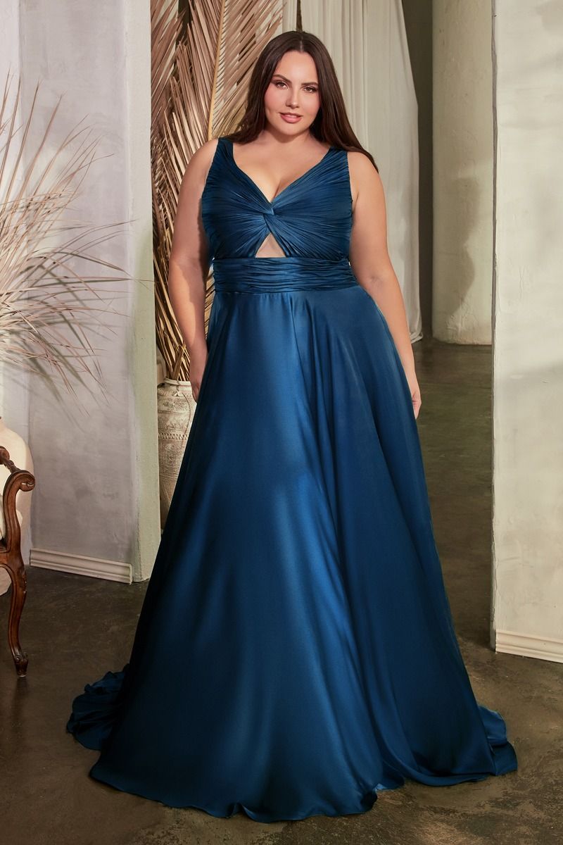 Plus Size Dresses Long Formal Prom Plus Size Dress Navy