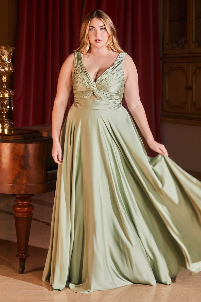 Plus Size Dresses Long Formal Prom Plus Size Dress Sage