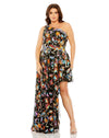 Plus Size Dresses Fabulouss High Low Floral Plus Size Dress Black Multi