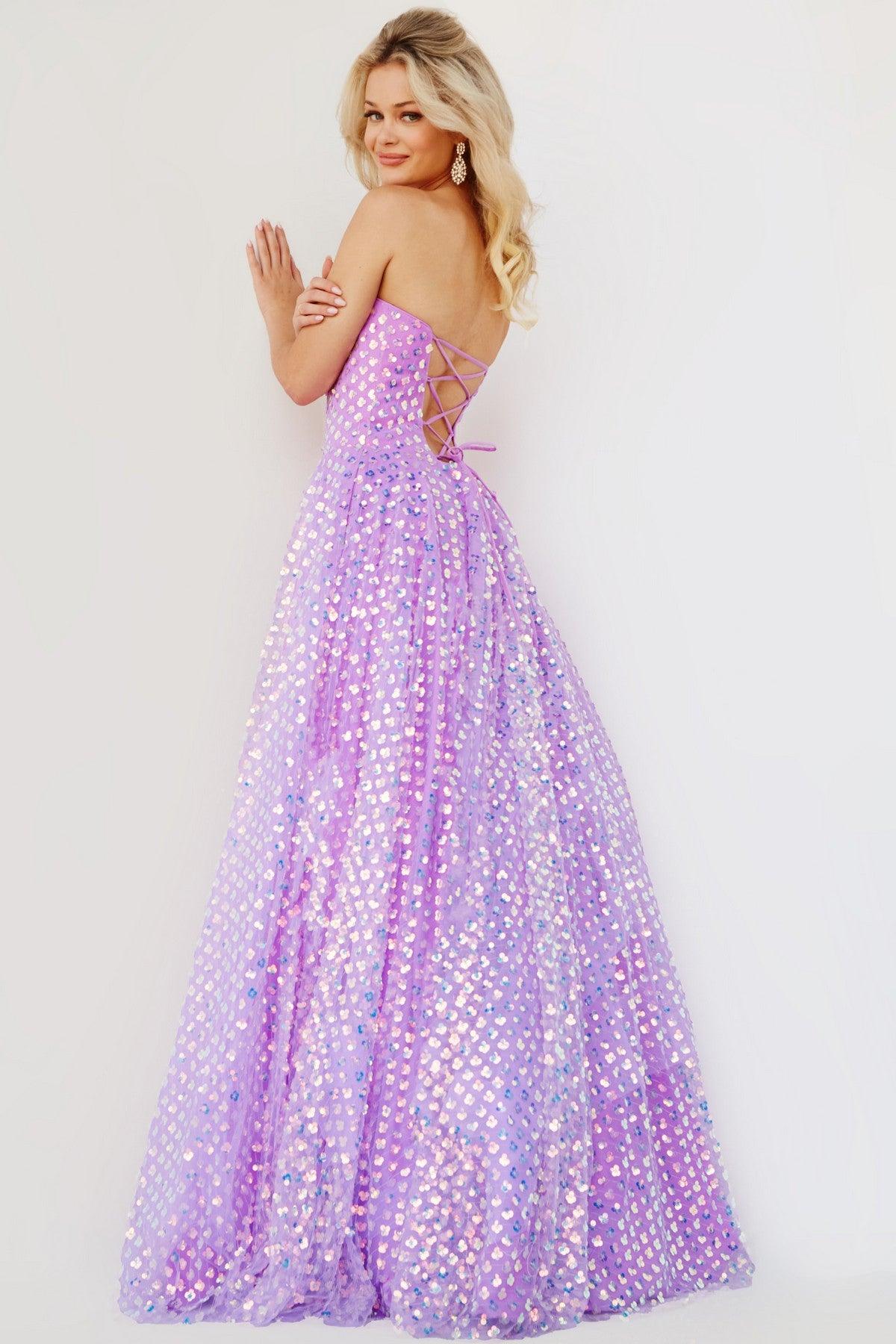 Prom Dresses Long Strapless Prom Ball Gown Lilac