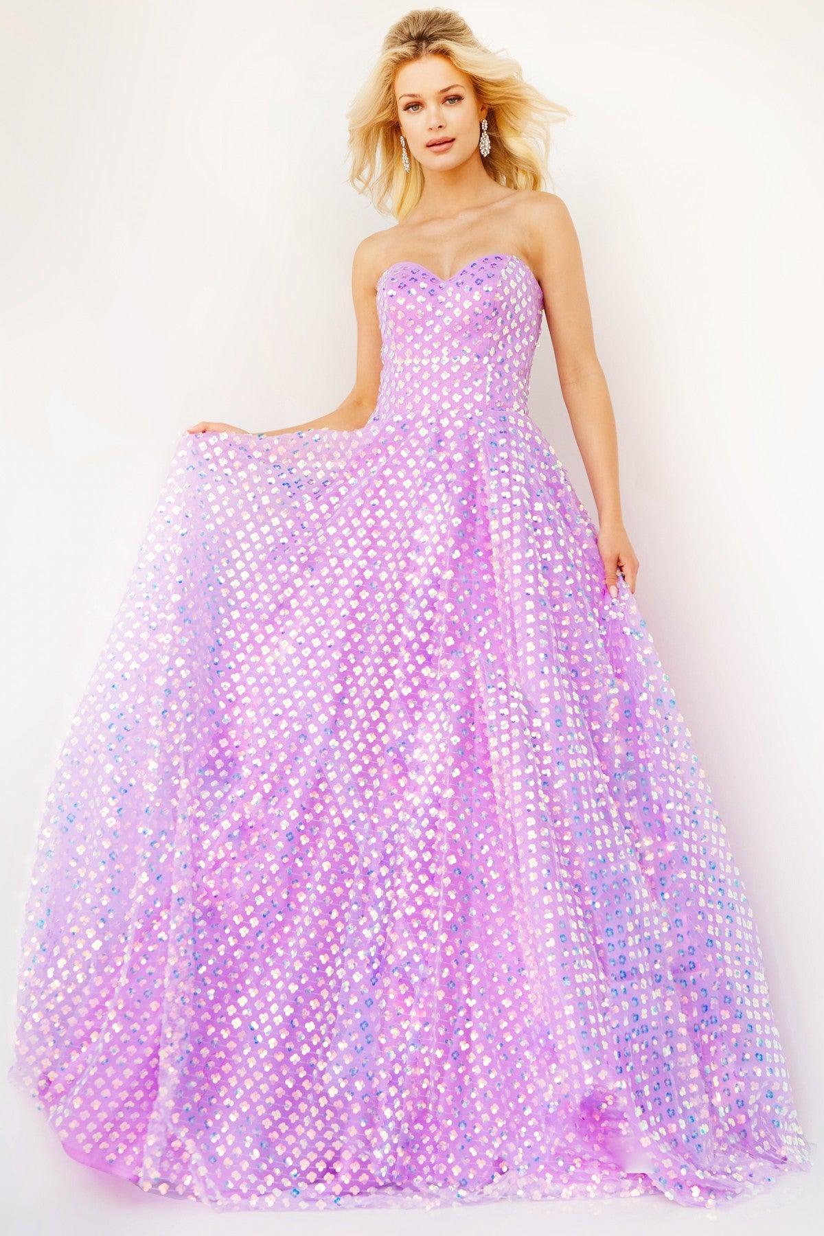 Prom Dresses Long Strapless Prom Ball Gown Lilac