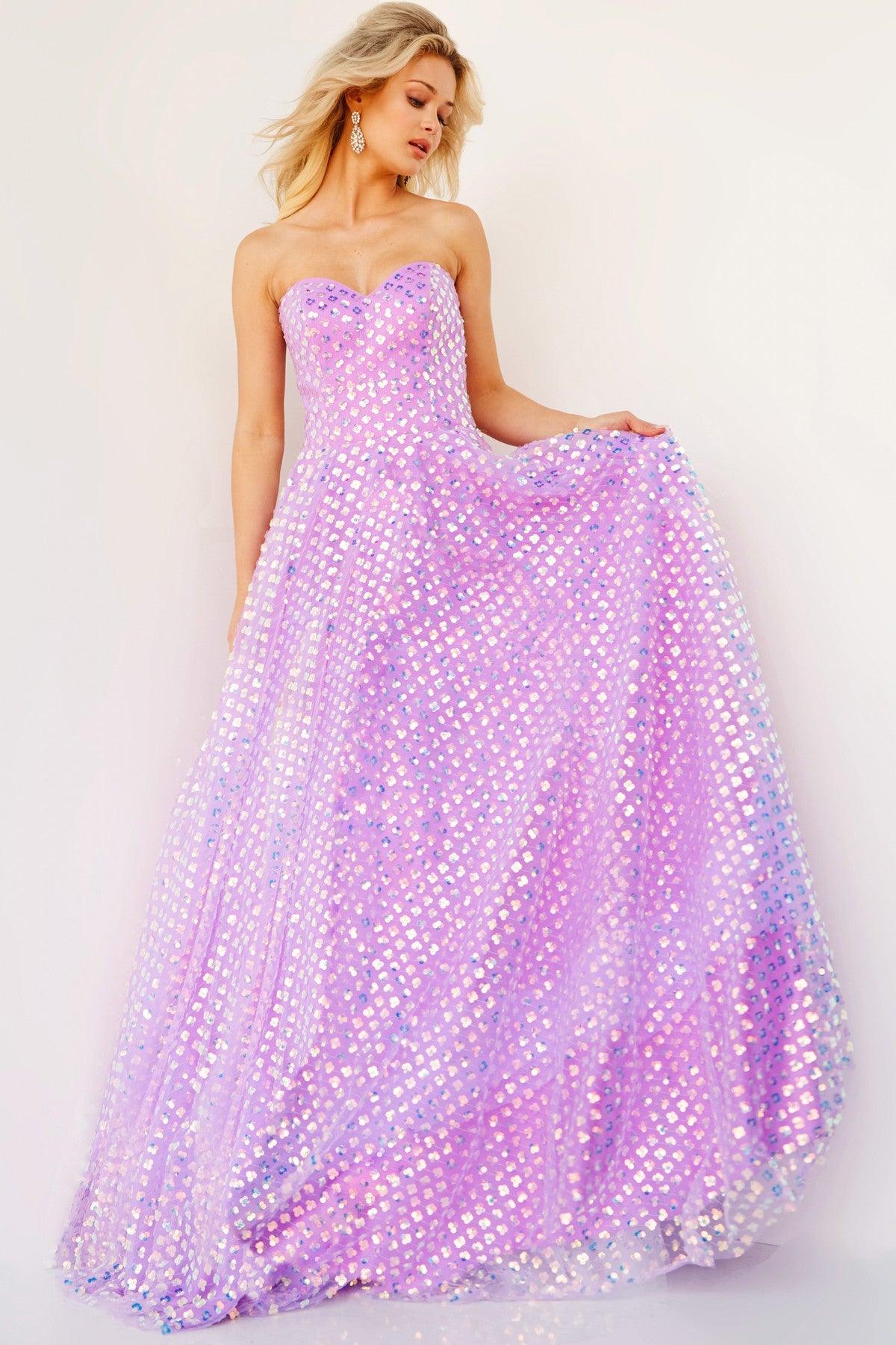 Prom Dresses Long Strapless Prom Ball Gown Lilac