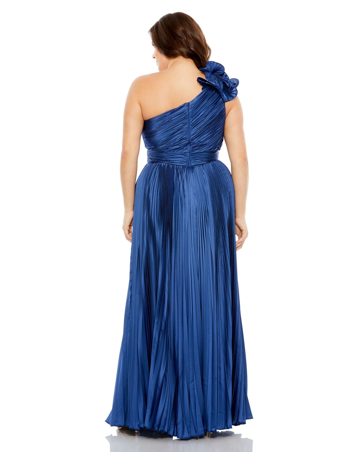 Plus Size Dresses Plus Size Long Formal Pleated Dress Sapphire