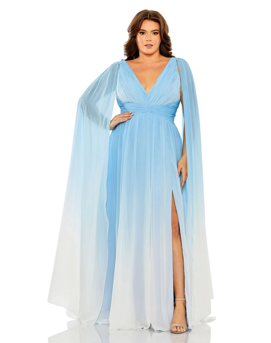 Plus Size Dresses Long Formal Plus Size Ombre Dress Blue Ombre