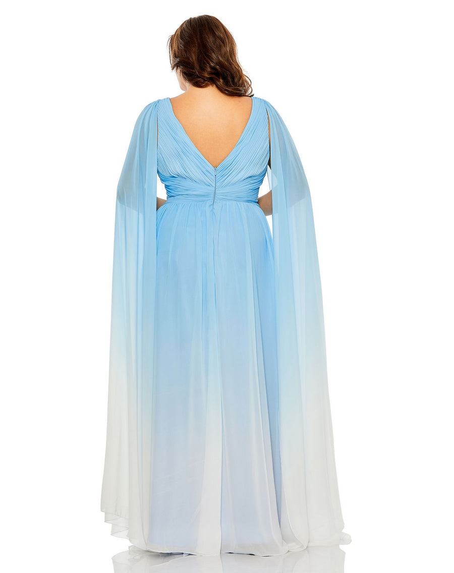 Plus Size Dresses Long Formal Plus Size Ombre Dress Blue Ombre