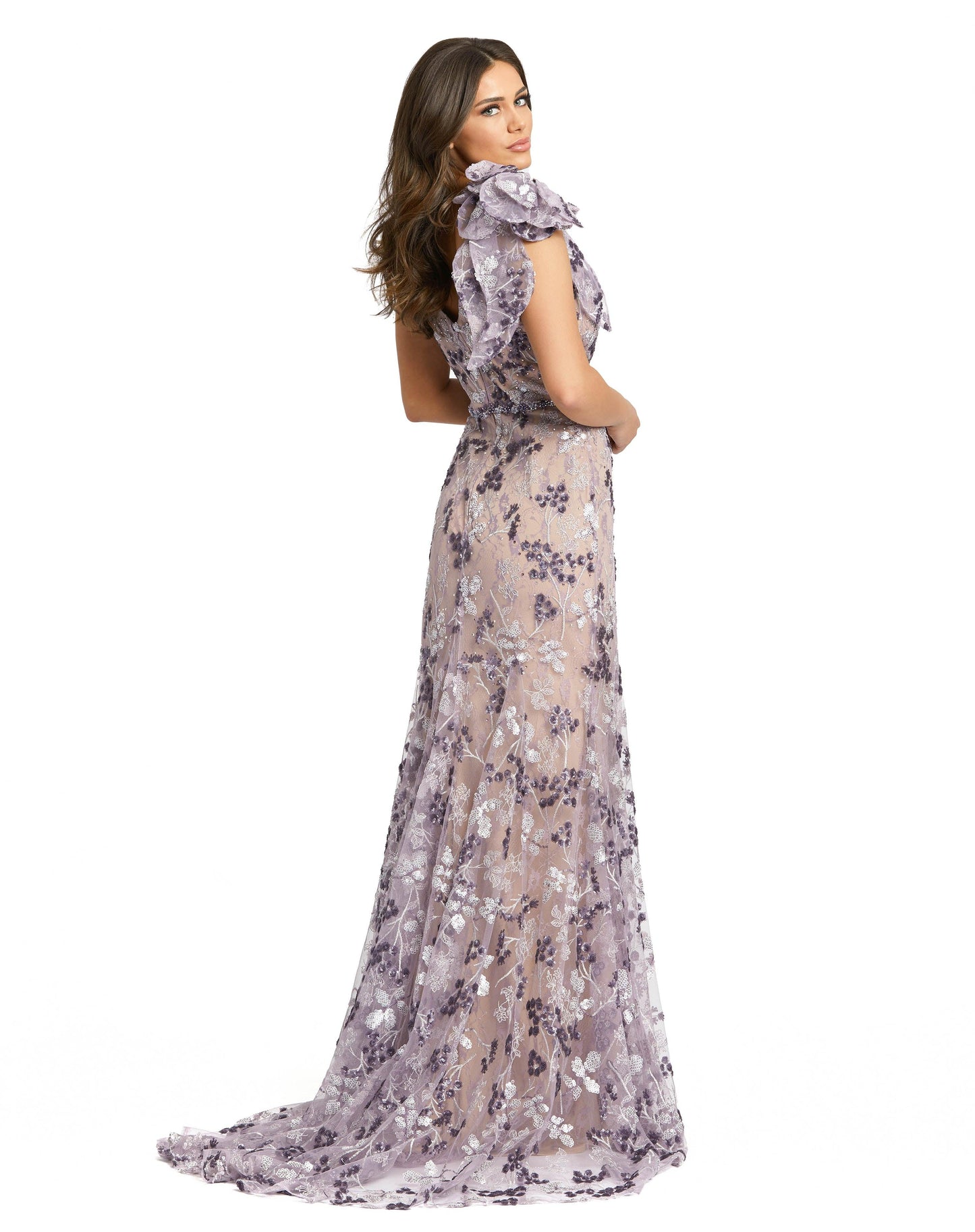 Formal Dresses Long Sleeveless Formal Lace Dress Amethyst