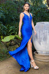 Cinderella Couture CC8048J Sleeveless Fitted Beaded Formal Dress Royal