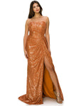 Cinderella Couture CC8052J Strapless Glitter Formal Dress Sienna