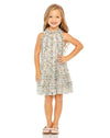 Flower Girl Dresses Short Sleeveless Floral Chiffon Little Girls Dress Floral Multi