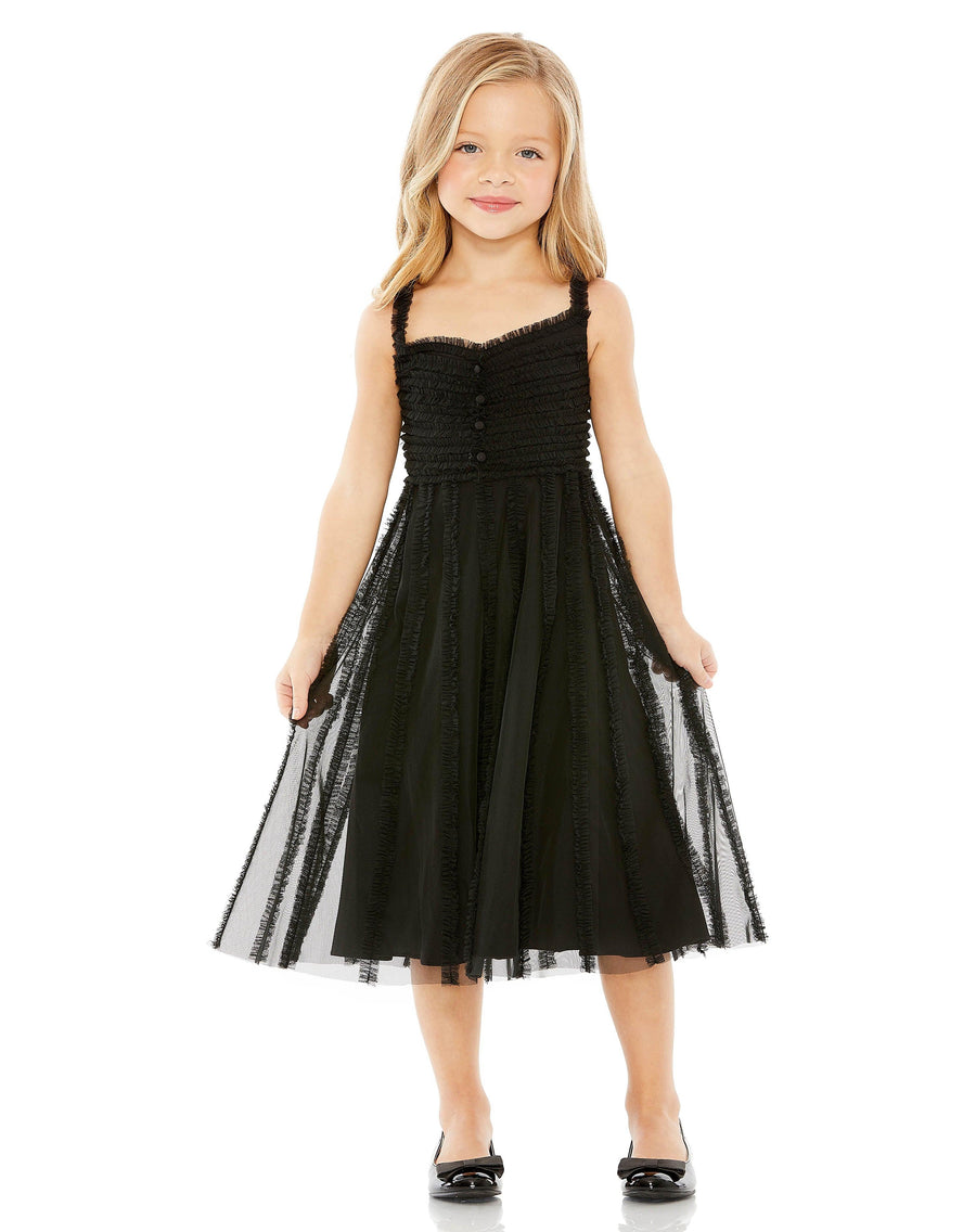 Flower Girl Dresses A Line Sleeveless Flower Girl Chiffon Dress Black