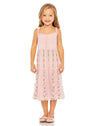 Flower Girl Dresses Little Girls A Line Chiffon Midi Length Dress Rosewater Multi