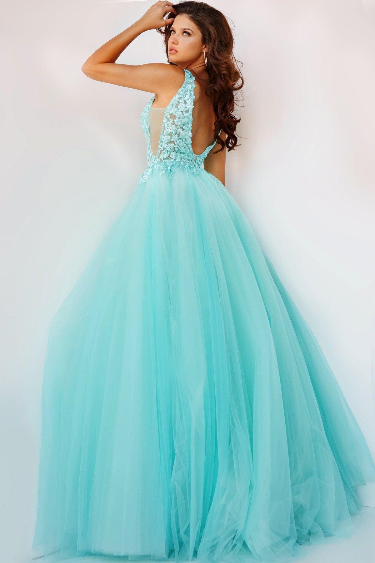 Prom Dresses Prom Long Sleeveless Ball Gown Mint