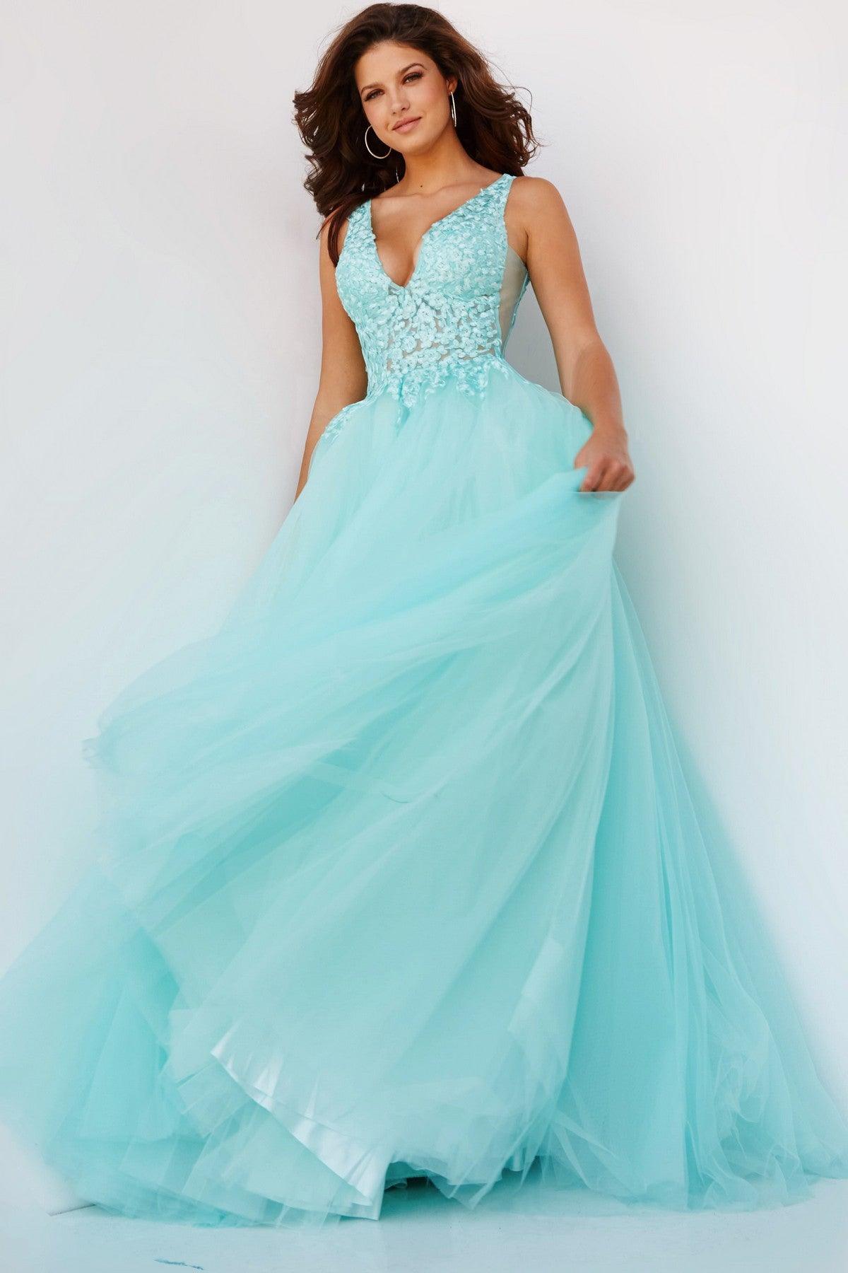 Prom Dresses Prom Long Sleeveless Ball Gown Mint