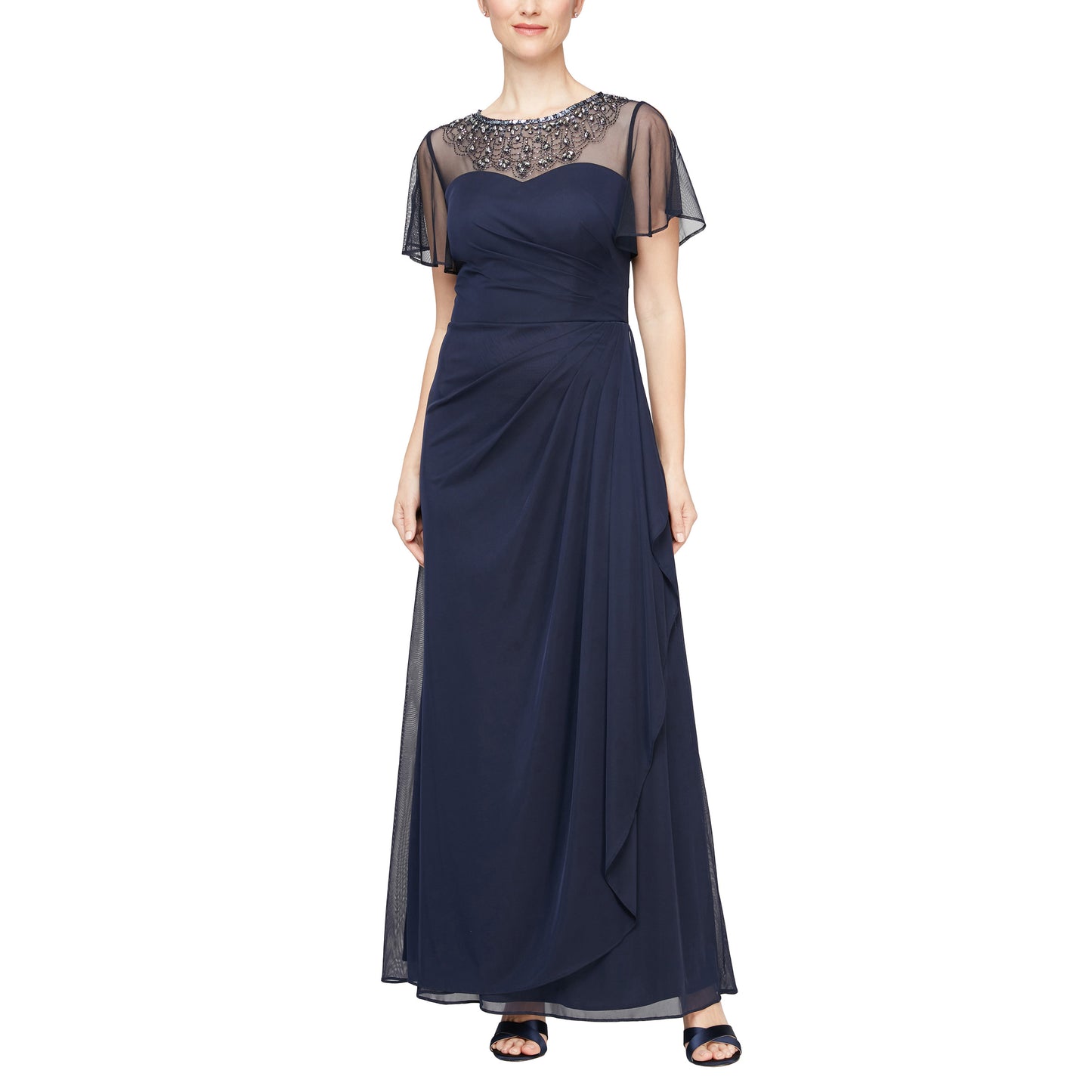 Formal Dresses Long Formal A Line Dress Dark Navy