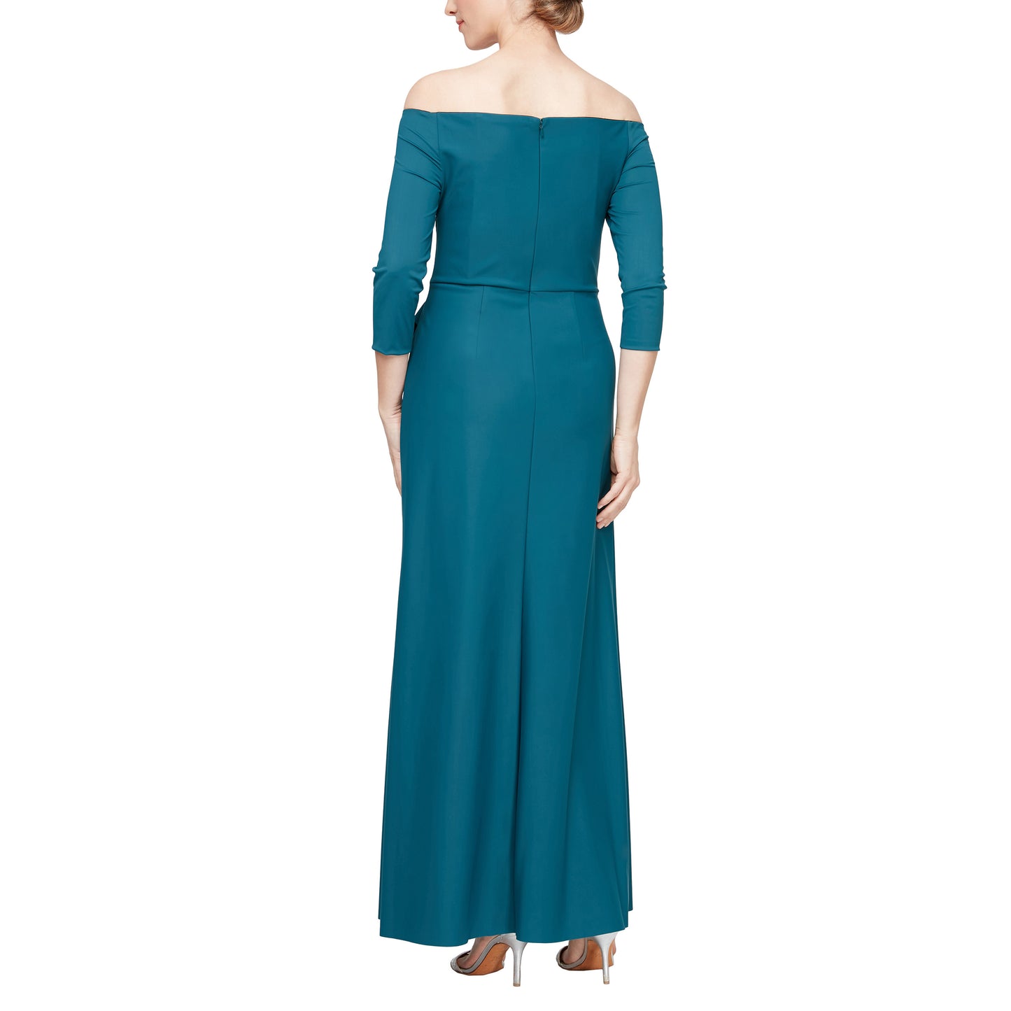 Mother of the Bride Dresses Long Cascade Ruffle Formal Mother of the Bride Dress Deep Teal