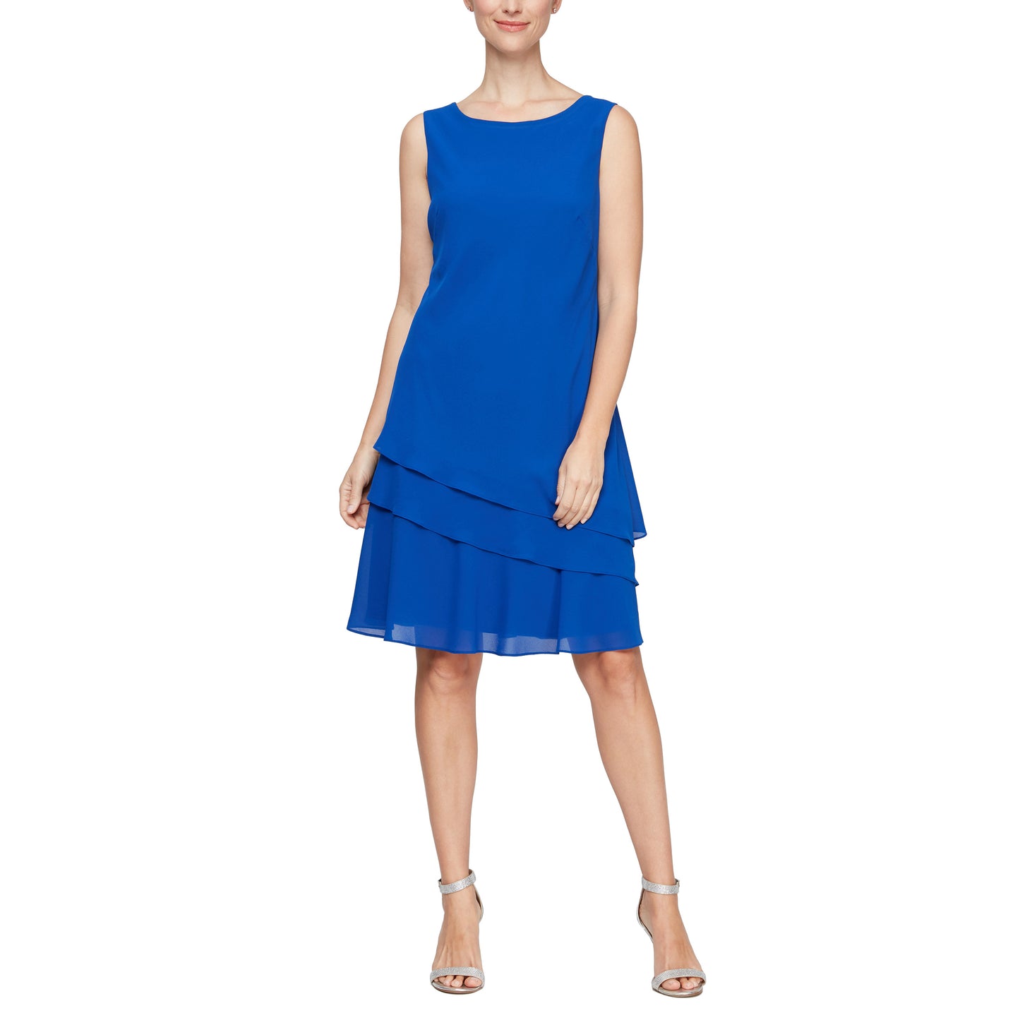 Cocktail Dresses Short Sleeveless Two Piece Set Knee Length Dress Royal