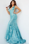 Prom Dresses Long Sleeveless Mermaid Prom Dress Aqua