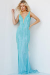 Prom Dresses Long Sleeveless Formal Beaded Prom Dress Turquoise