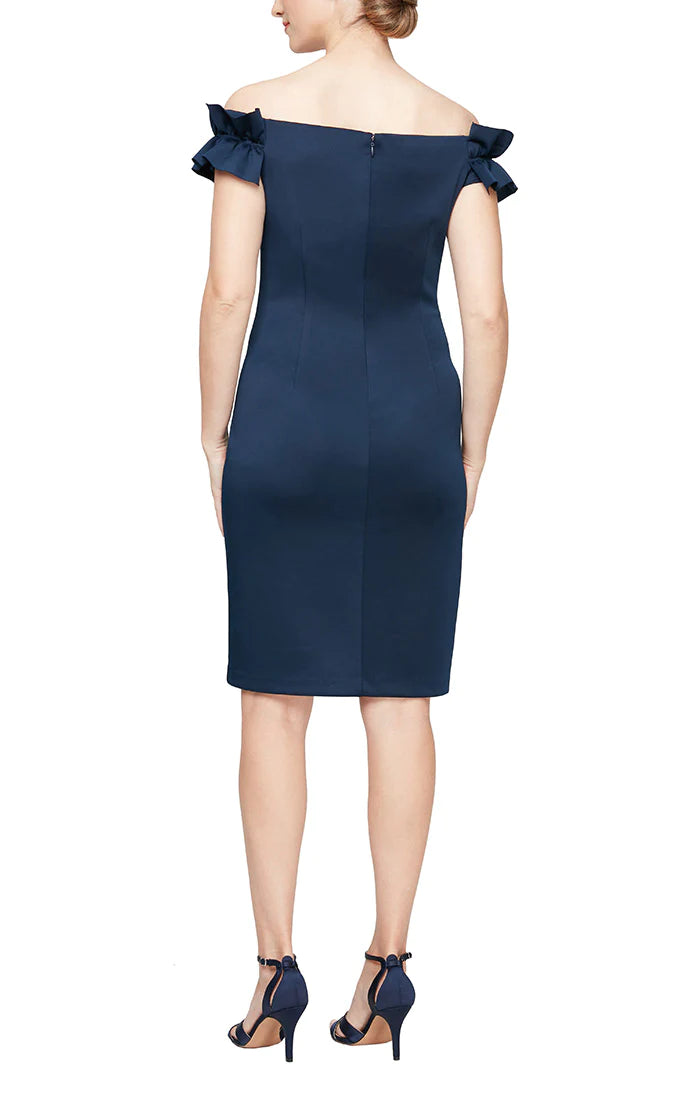 Cocktail Dresses Sheath Short Dress Navy