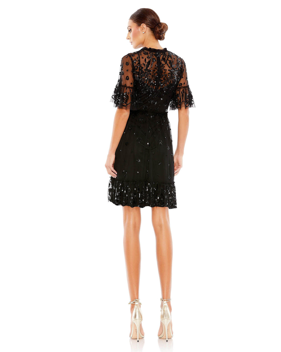 Cocktail Dresses Short Sleeve Cocktail Party Dress Black