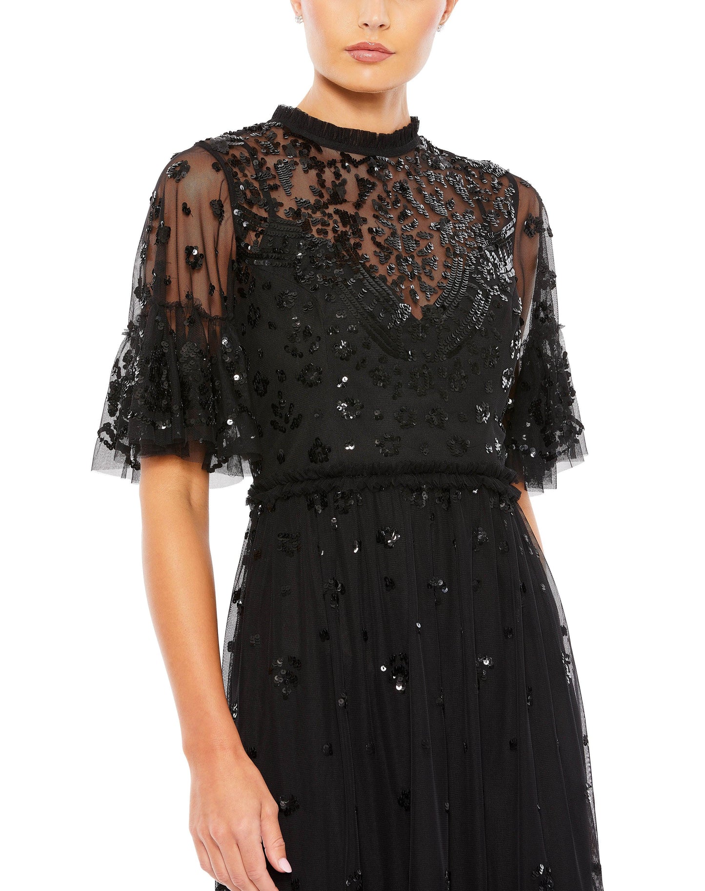 Cocktail Dresses Short Sleeve Cocktail Party Dress Black