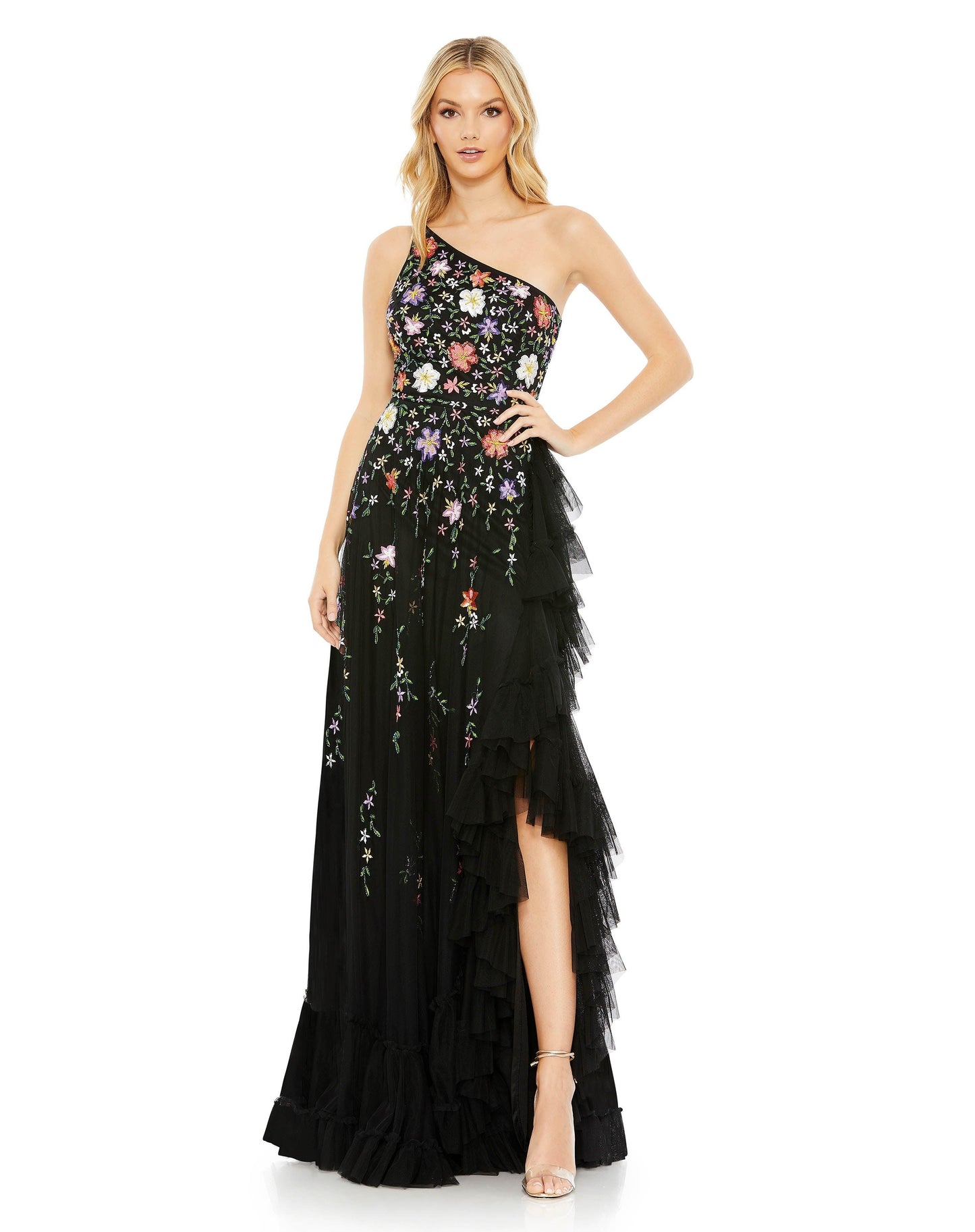 Prom Dresses Prom Long One Shoulder Formal Dress Black Multi