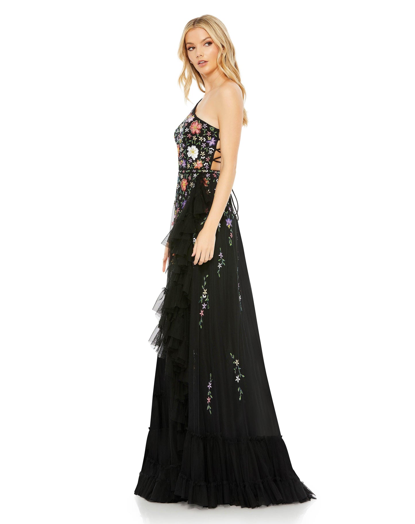 Prom Dresses Prom Long One Shoulder Formal Dress Black Multi