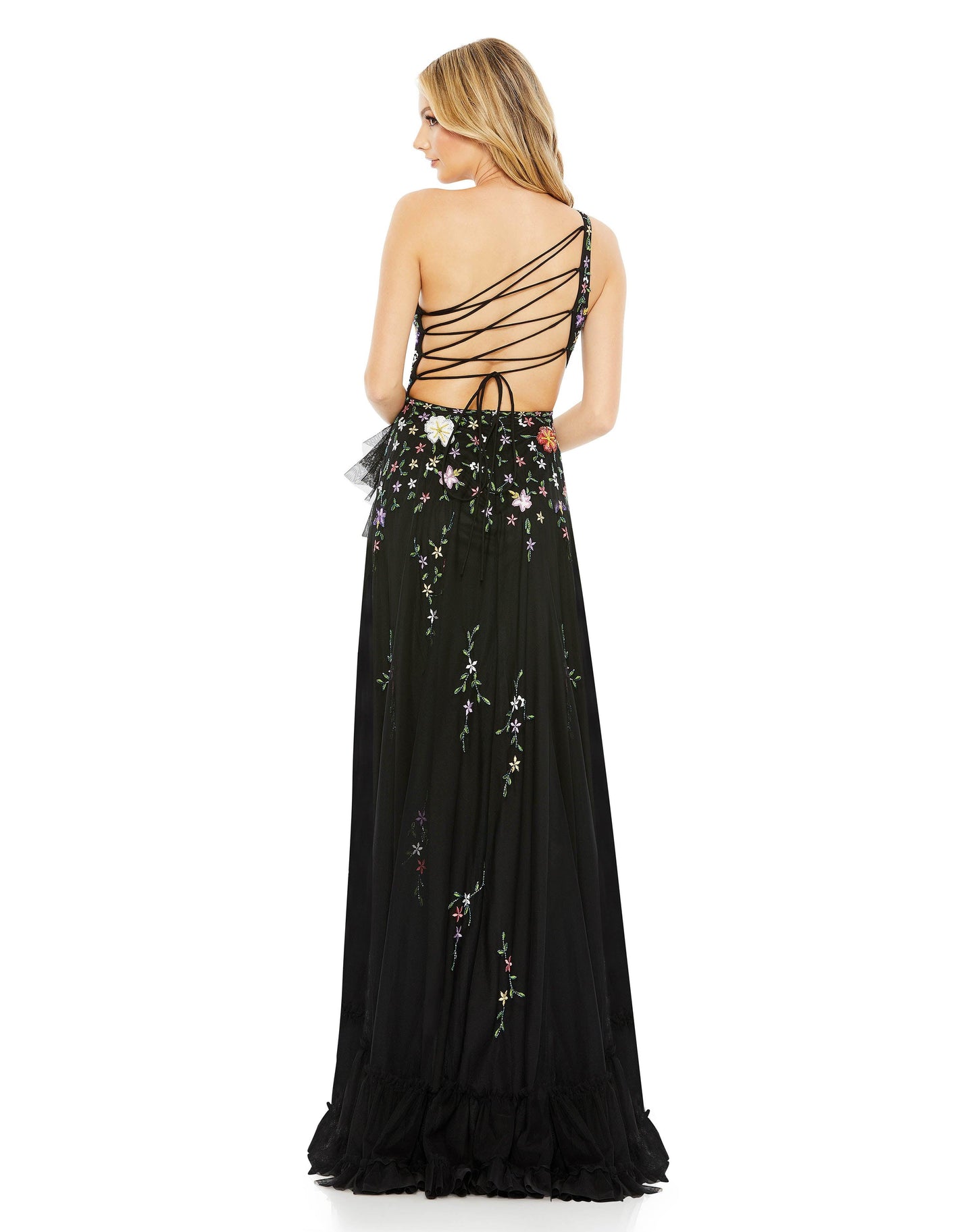 Prom Dresses Prom Long One Shoulder Formal Dress Black Multi