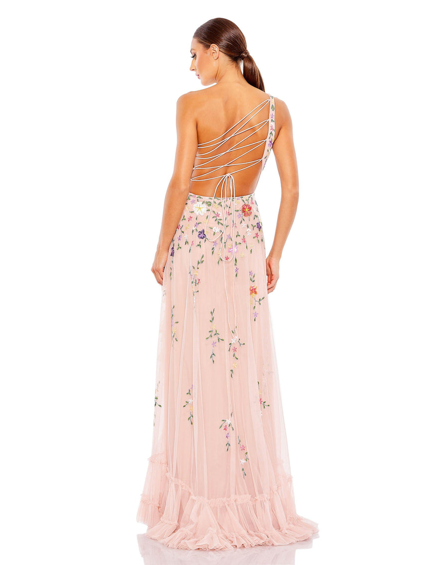 Prom Dresses Prom Long One Shoulder Formal Dress Blush Multi