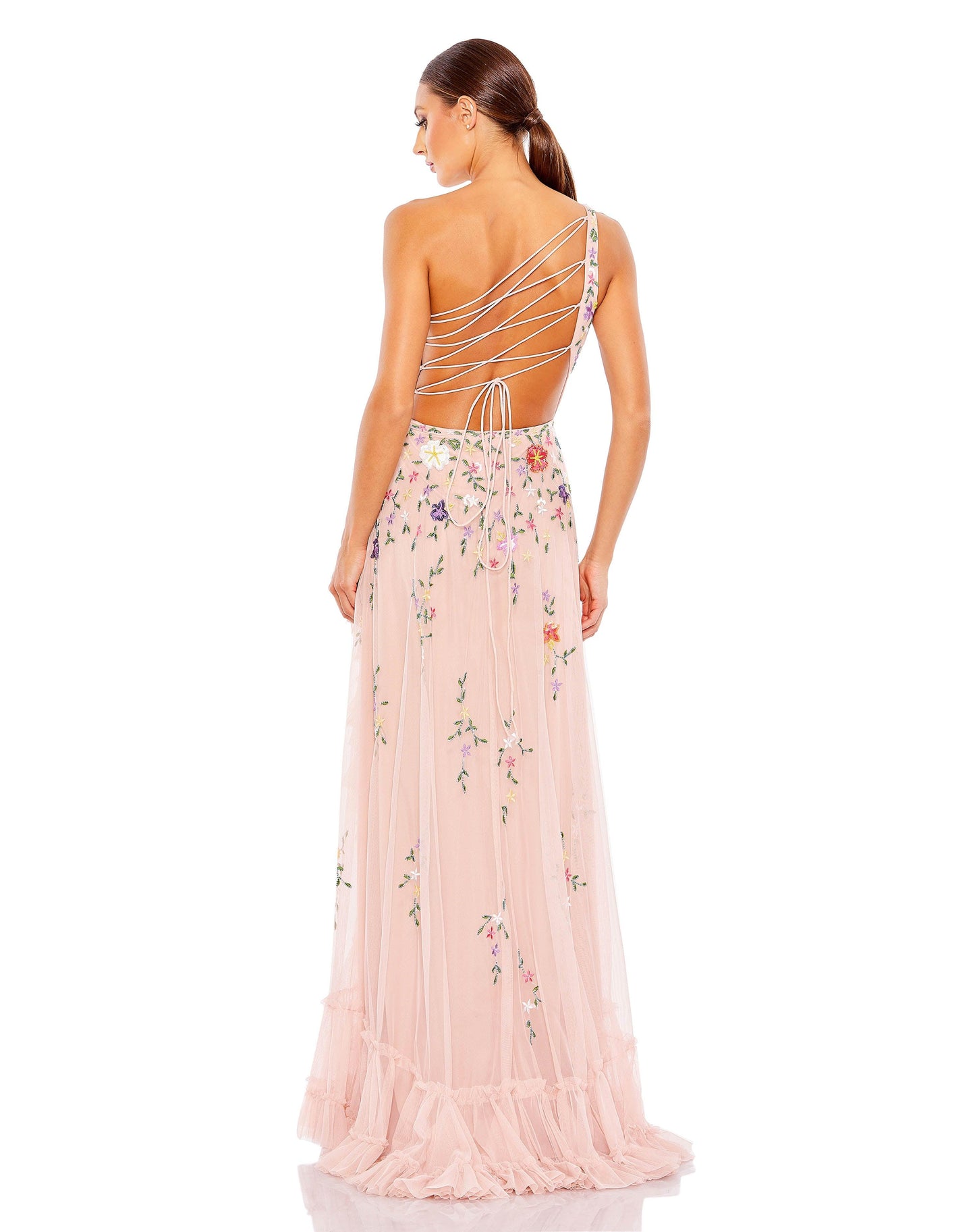 Prom Dresses Prom Long One Shoulder Formal Dress Blush Multi