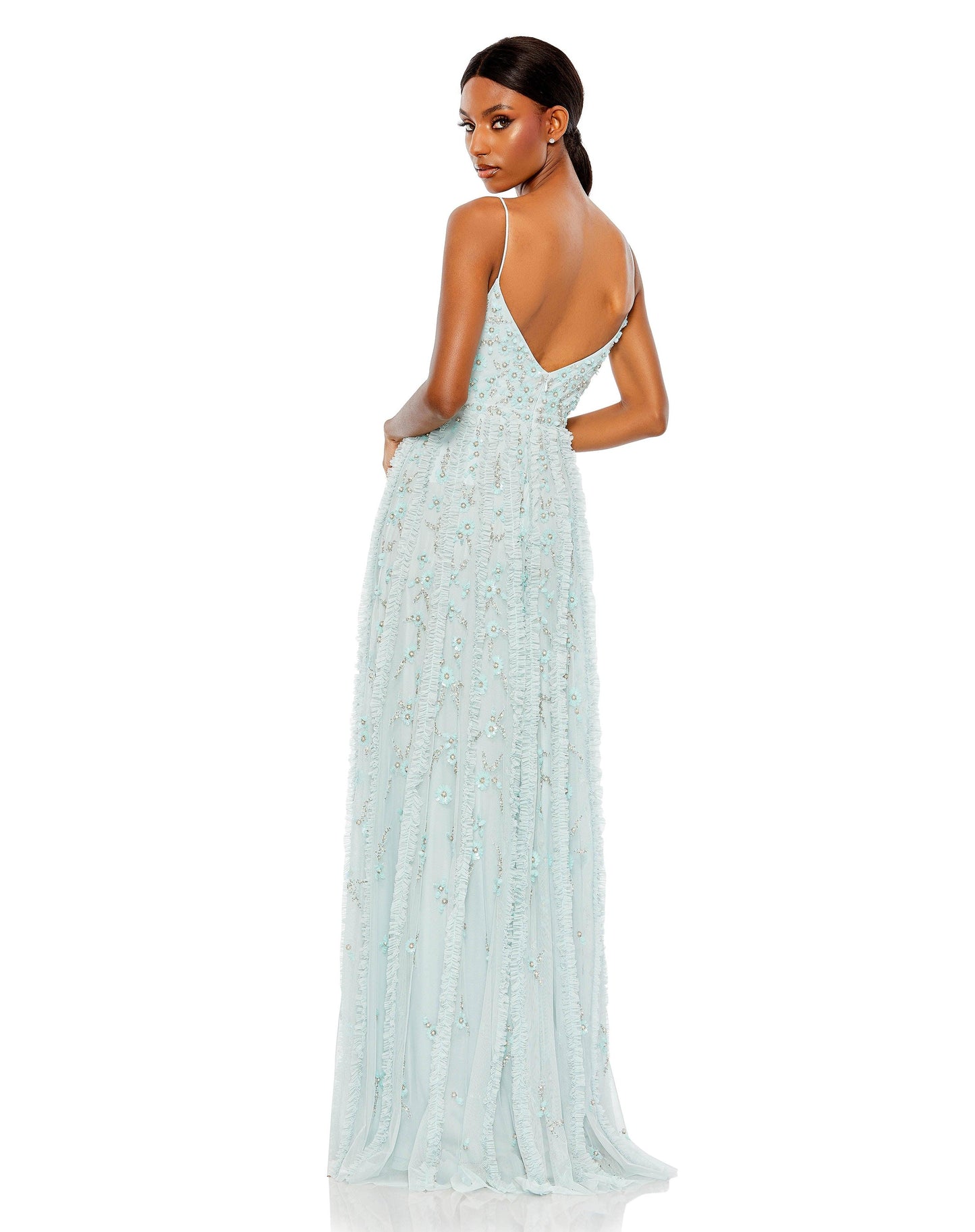 Prom Dresses Long Spaghetti Strap Prom Formal Gown Seamist