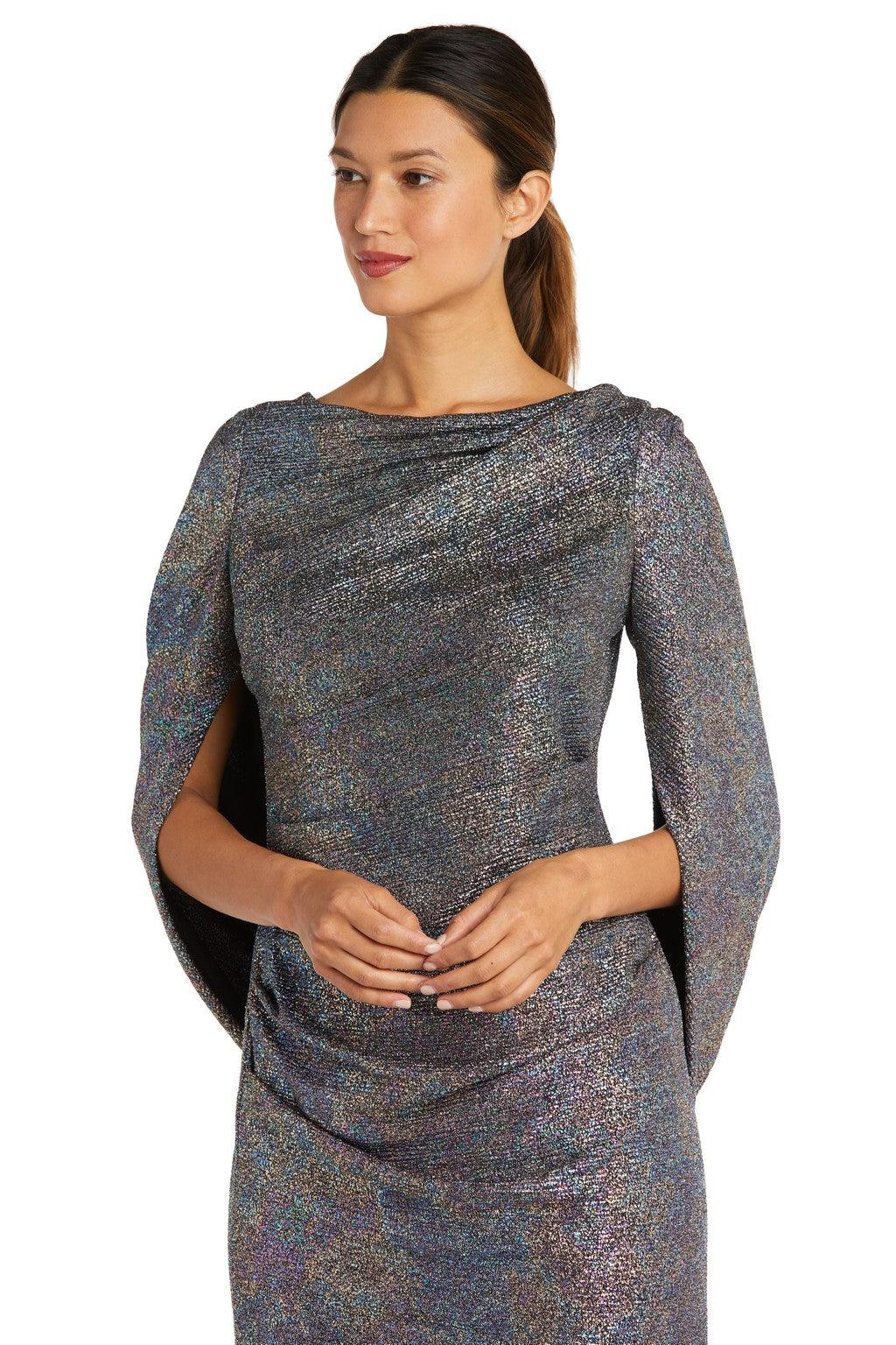 Mother of the Bride Dresses Short 3/4 Drape Sleeve Cocktail Dress Multi