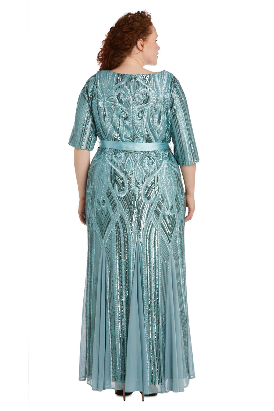 Plus Size Formal Dresses Plus Size Sequins Long Formal Dress Seafoam