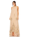 Formal Dresses High Low Formal Chiffon Dress Nude Gold