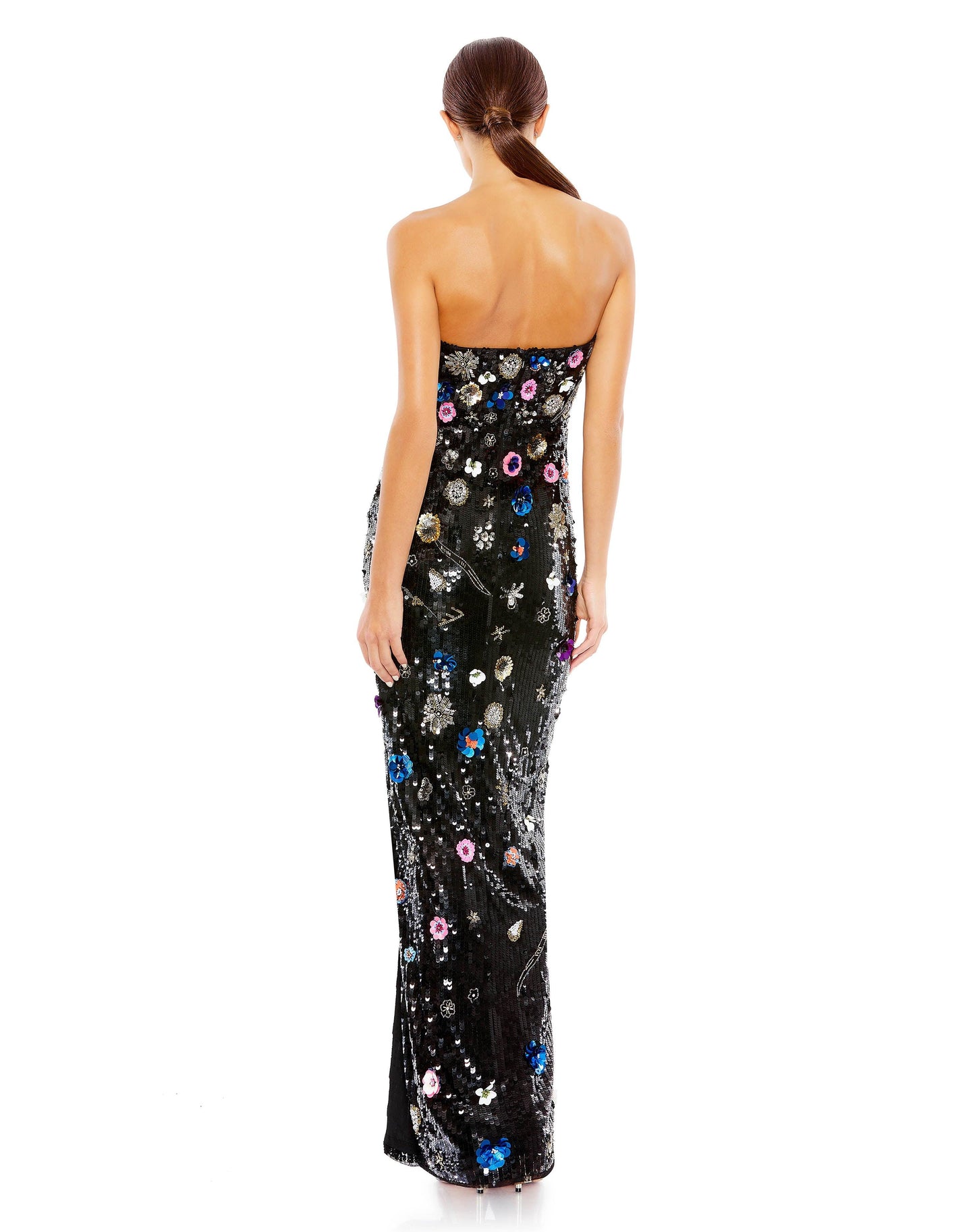 Prom Dresses Long Strapless Formal Prom Dress Black Multi