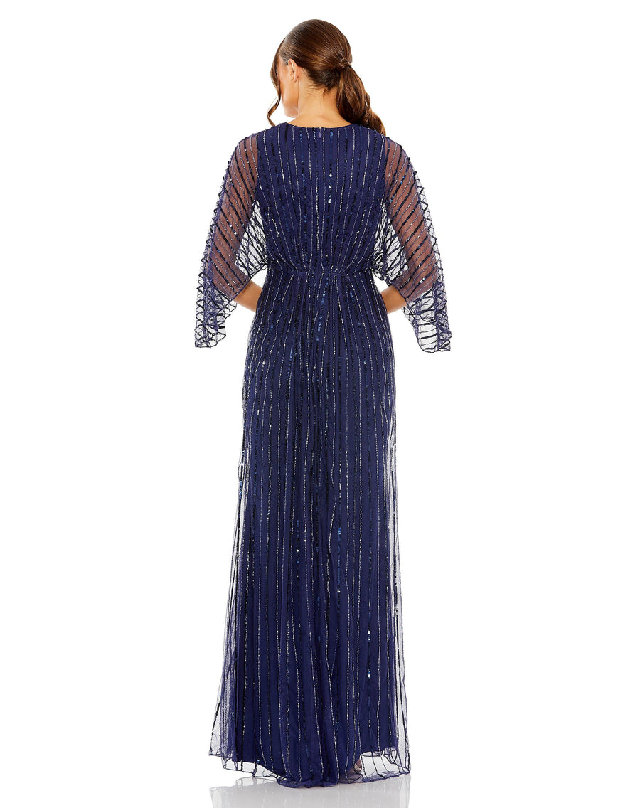 Formal Dresses Long Formal Beaded Evening Dress Navy