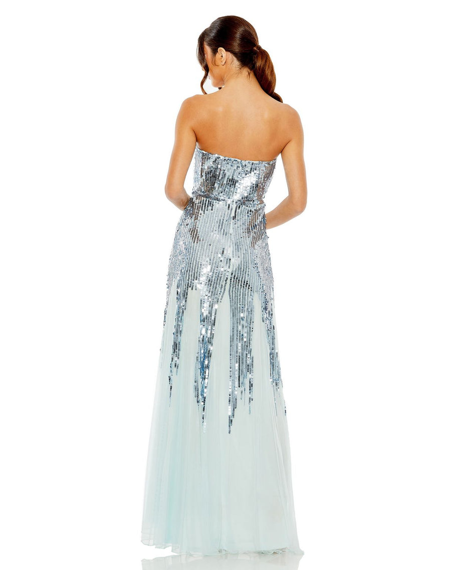 Prom Dresses Long Formal Sequin Gown Ice Blue