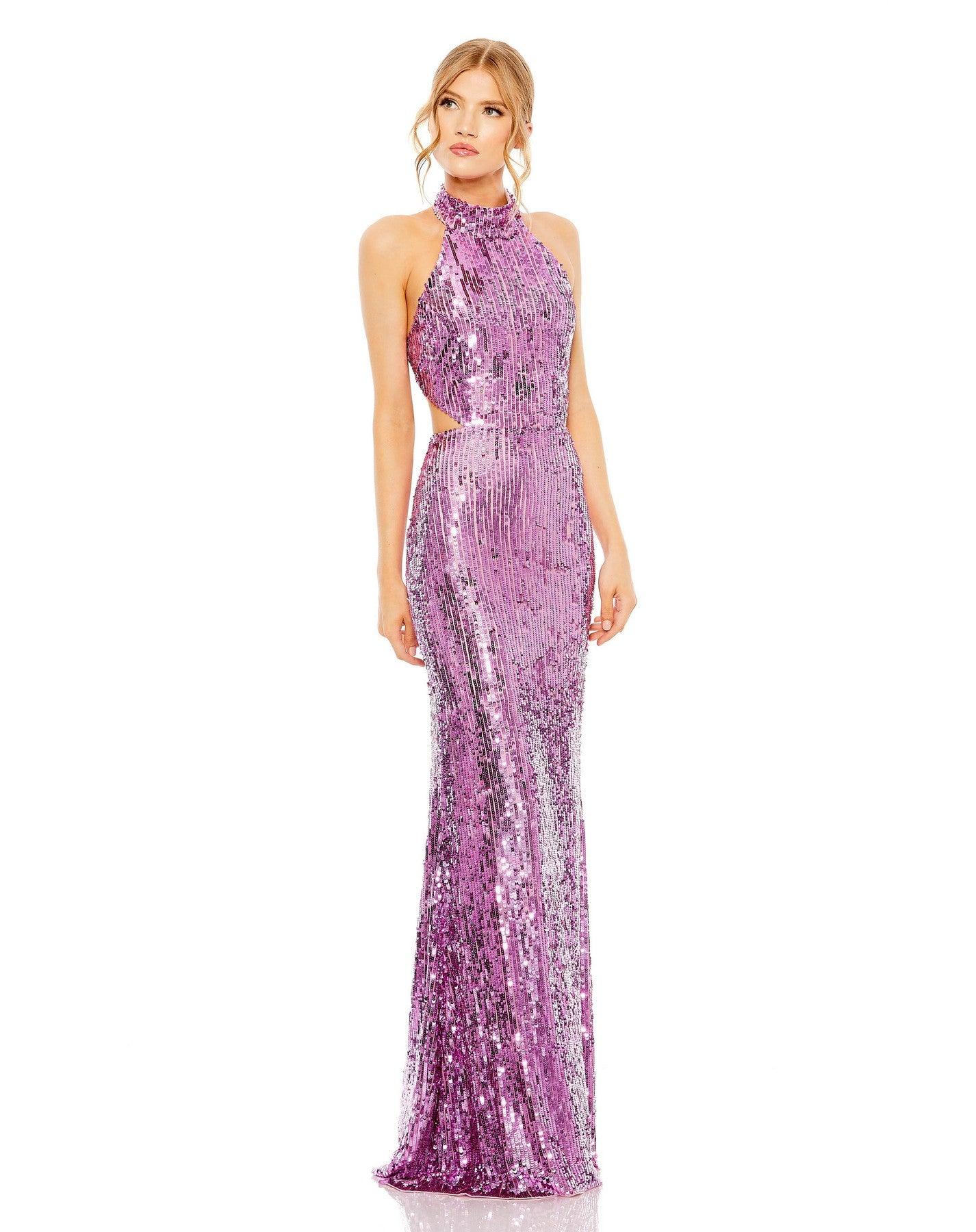 Prom Dresses Long Halter Formal Prom Dress Orchid