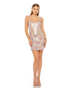 Prom Dresses Printed Short Fitted Sequin Cocktail Dress Orchid Multi