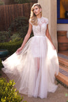 Wedding Dresses Sleeveless Mermaid Wedding Gown Off White-Nude