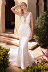 Wedding Dresses Sleeveless Mermaid Wedding Gown Off White