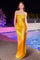 Prom Dresses Fitted Long Evening Gown Yellow