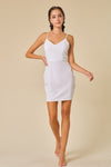 Cocktail Dresses Short Back Bow Ribbon Spaghetti Strap Bodycon Dress  Ivory