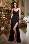 Prom Dresses Long Spaghetti Strap Prom Formal Gown Black