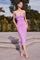 Prom Dresses Fitted Long Midi Cocktail Dress Lavender