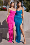 Prom Dresses Fitted Long Evening Gown Ocean Blue