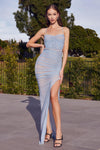 Prom Dresses Fitted Long Evening Gown Lt Blue