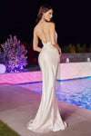 Prom Dresses Fitted Long Evening Gown Off White