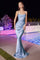 Prom Dresses Fitted Long Evening Gown Paris Blue