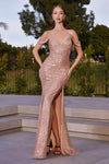 Prom Dresses Long Off Shoulder Evening Gown Rose Gold